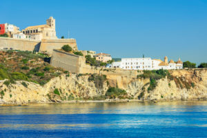 Ibiza old town and harbor, Ibiza town, Ibiza, Balearic Islands, Spain, Europe Ibiza old town and harbor, Ibiza town, Ibiza, Balearic Islands, Spain, Europe